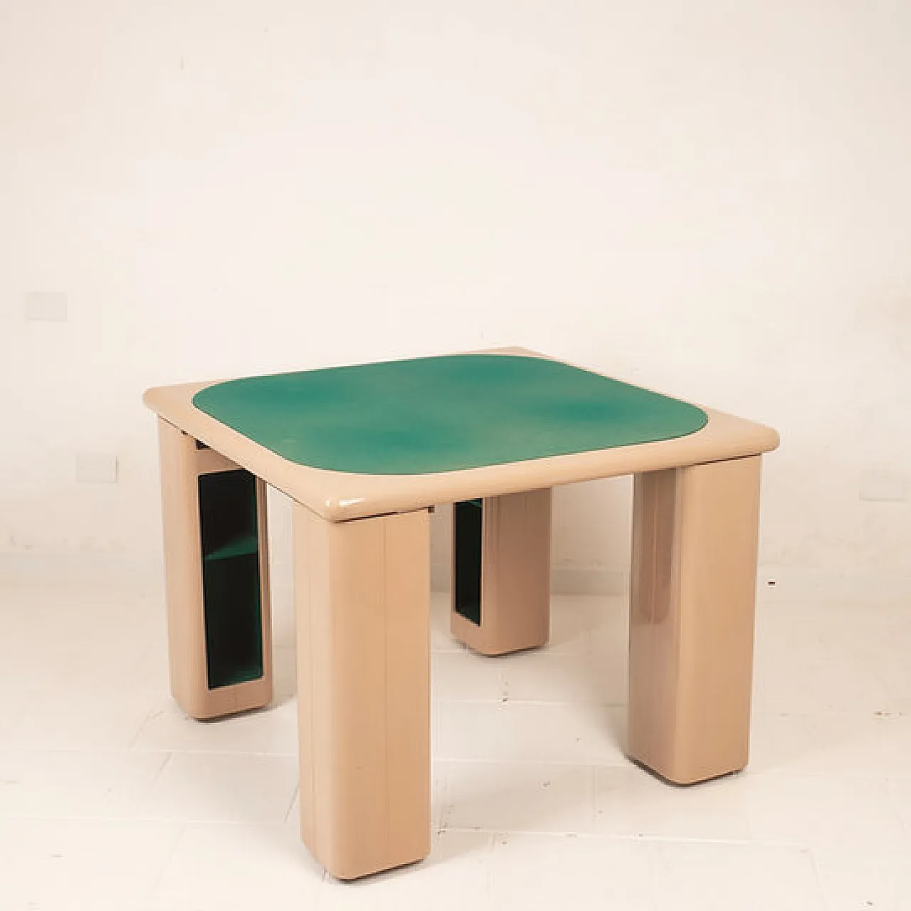 Tavolo Pierluigi Molinari in legno e feltro per Pozzi, anni '70 10
