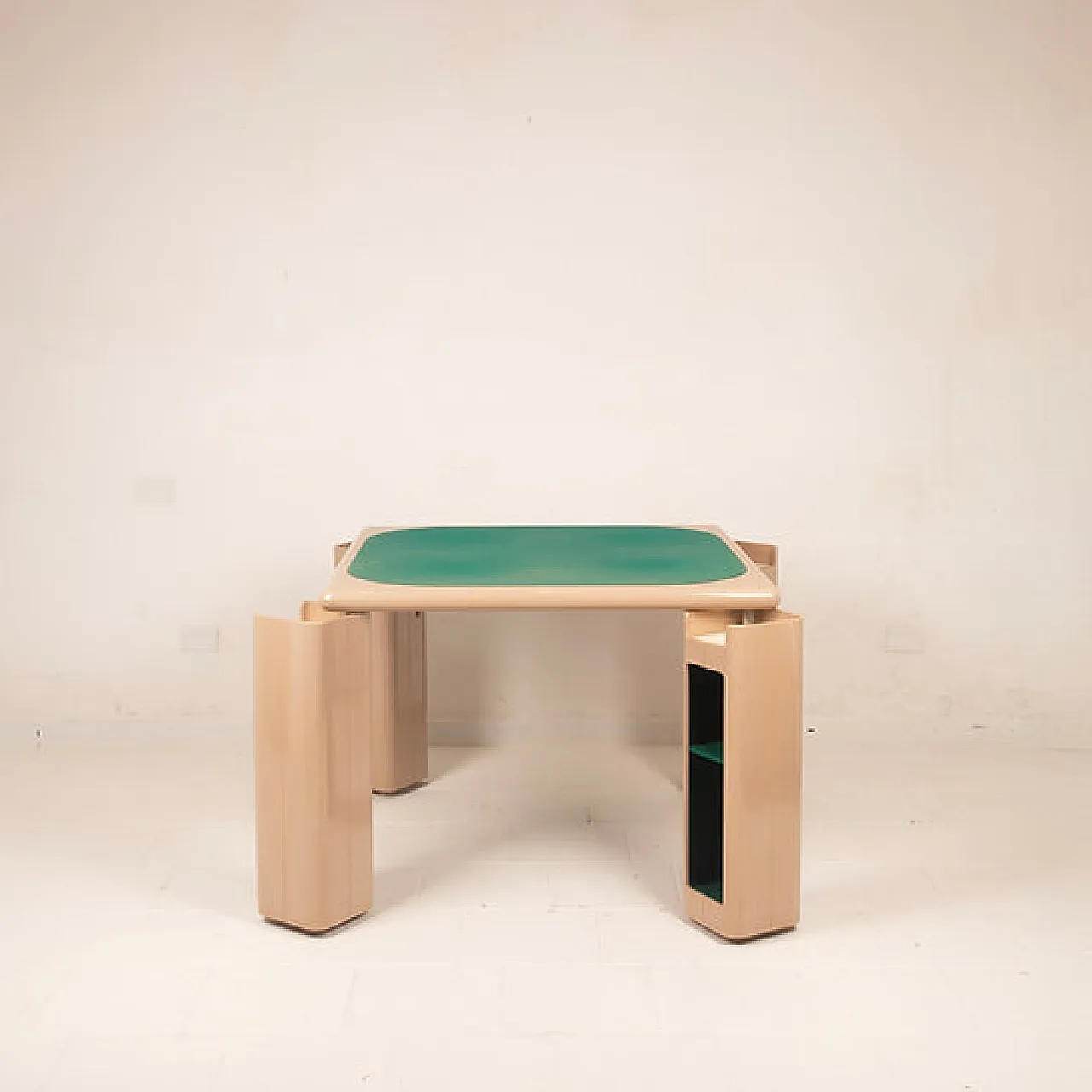 Tavolo Pierluigi Molinari in legno e feltro per Pozzi, anni '70 13