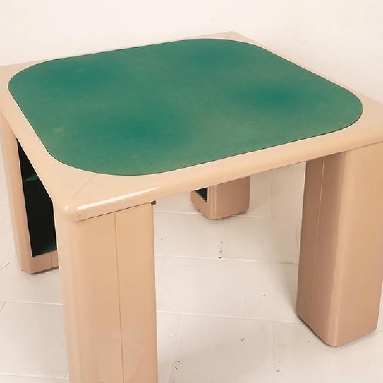 Tavolo Pierluigi Molinari in legno e feltro per Pozzi, anni '70 14