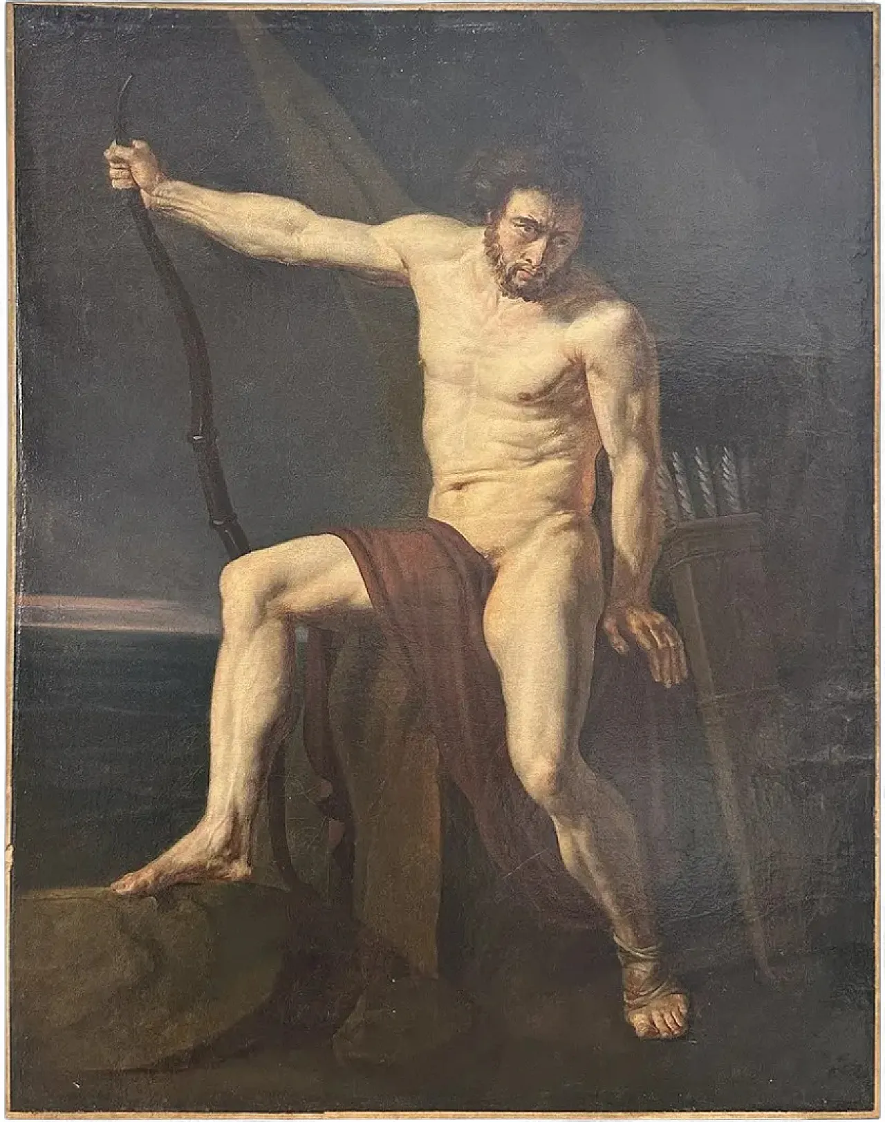 Philoctetes by Jean-Germain Drouais, oil on canvas, 18th century 6