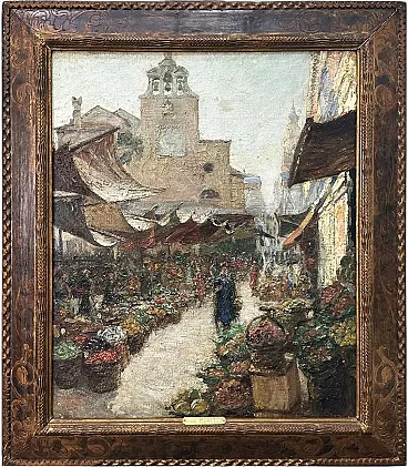 View of the Rialto Market by Luigi Moretti, 19th century