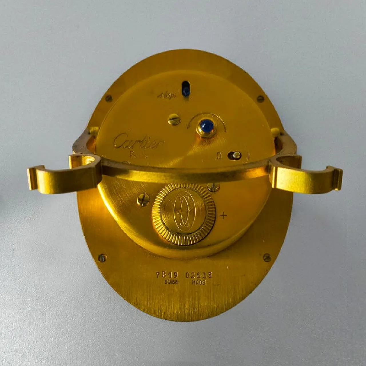 Cartier alarm clock pendulette lapis lazuli, 1980s 5