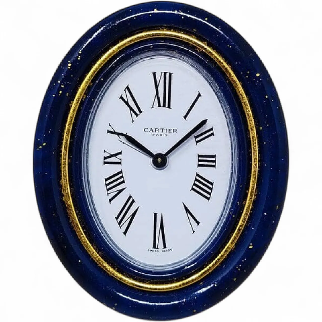 Cartier alarm clock pendulette lapis lazuli, 1980s 11