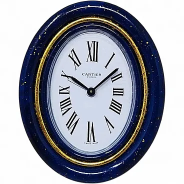 Cartier alarm clock pendulette lapis lazuli, 1980s
