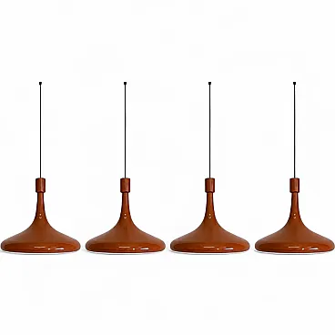 4 lampade a sospensione italiane dell'era spaziale, anni '70