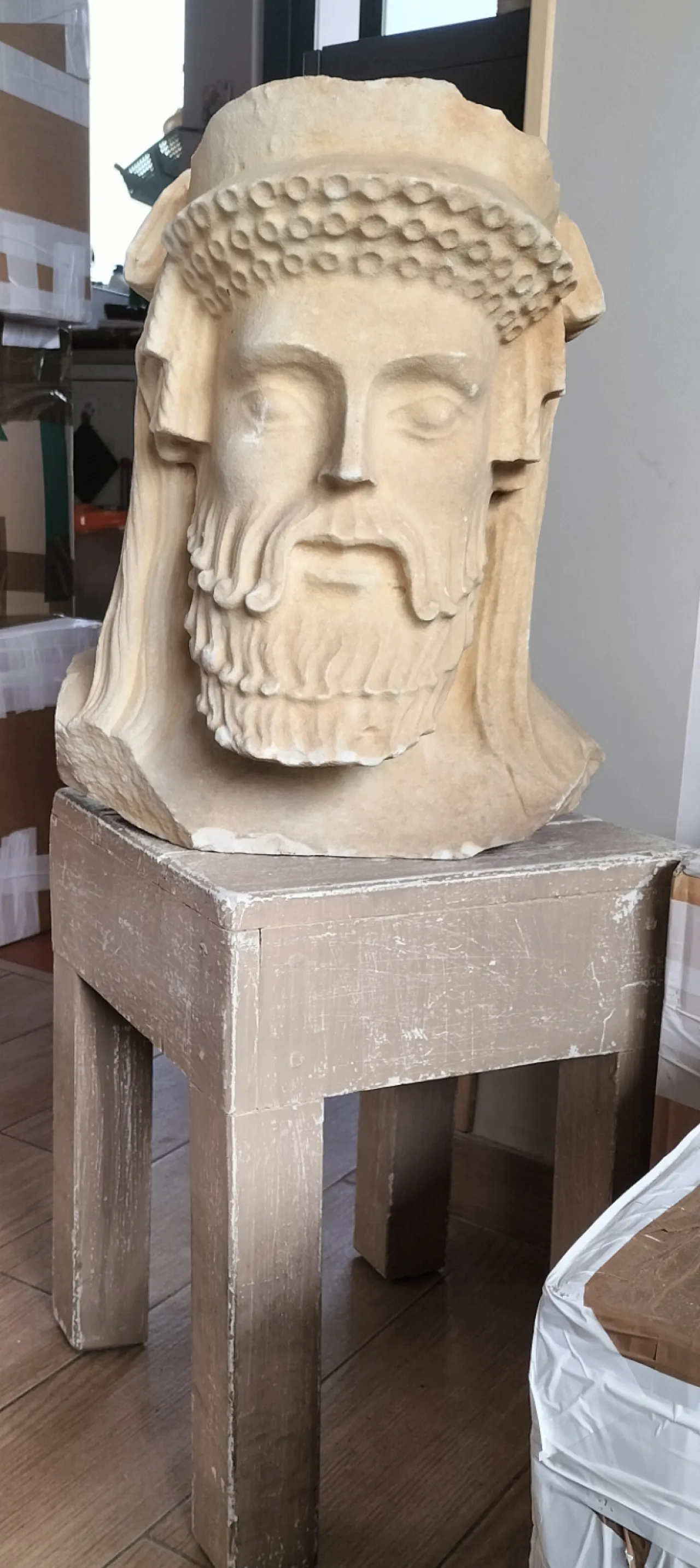Scultura in pietra Liberty , primo '900 5