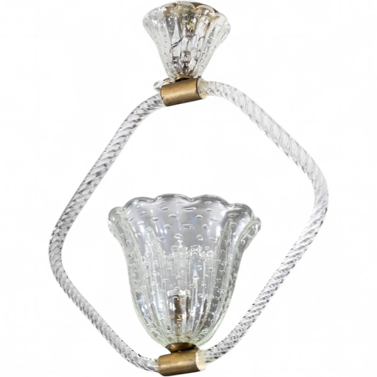 Barovier&Toso, lampada a sospensione, anni '40 5