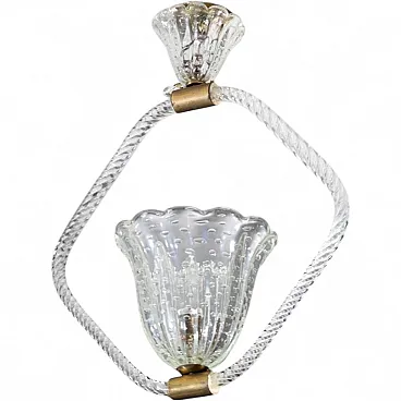 Barovier&Toso, lampada a sospensione, anni '40
