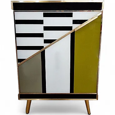 Glass bedside table, 1990s