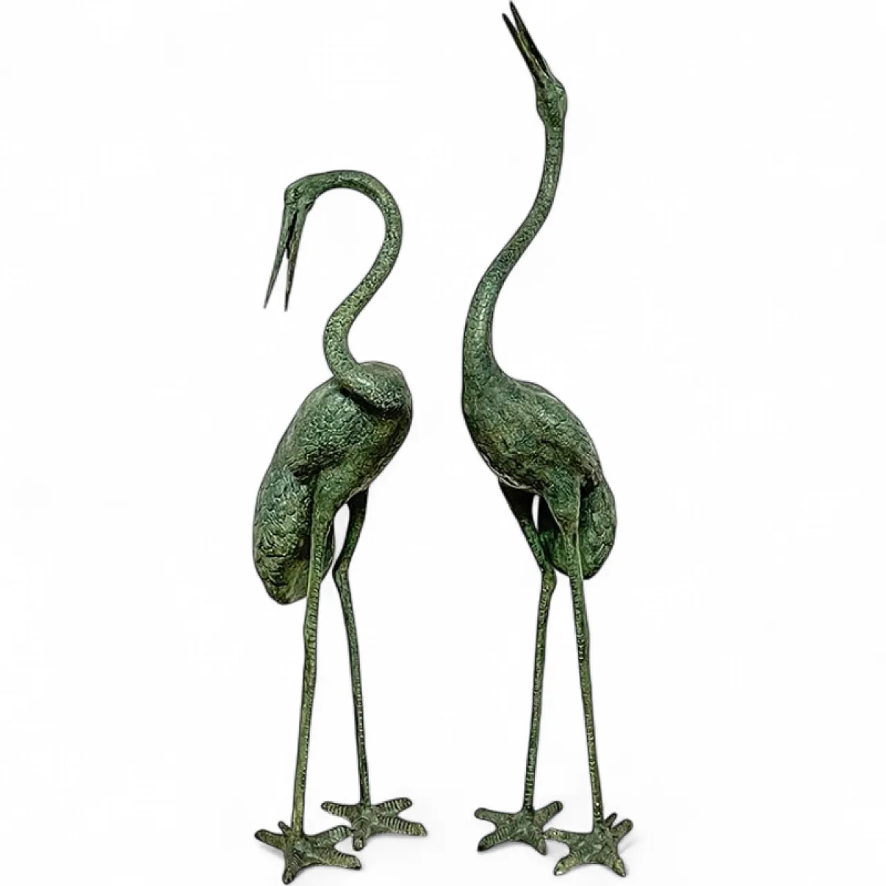 Bronze heron sculptures, Italy, 20th century, set of 2 11