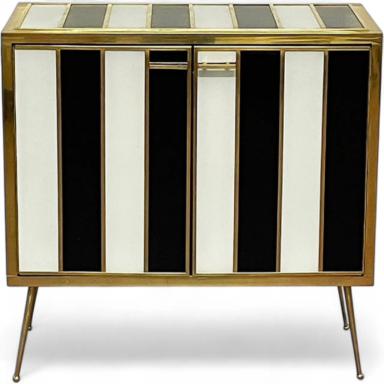 Sideboard with 2 black and white doors 7