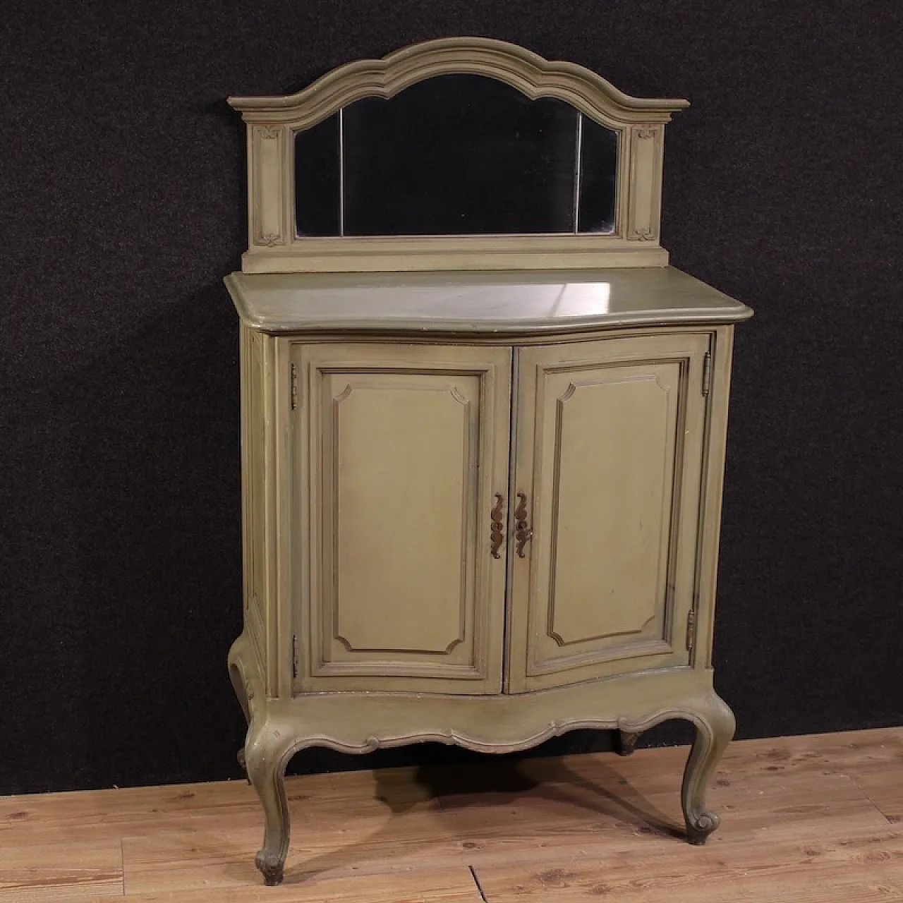 Italian lacquered sideboard with mirror from the 20th century 1
