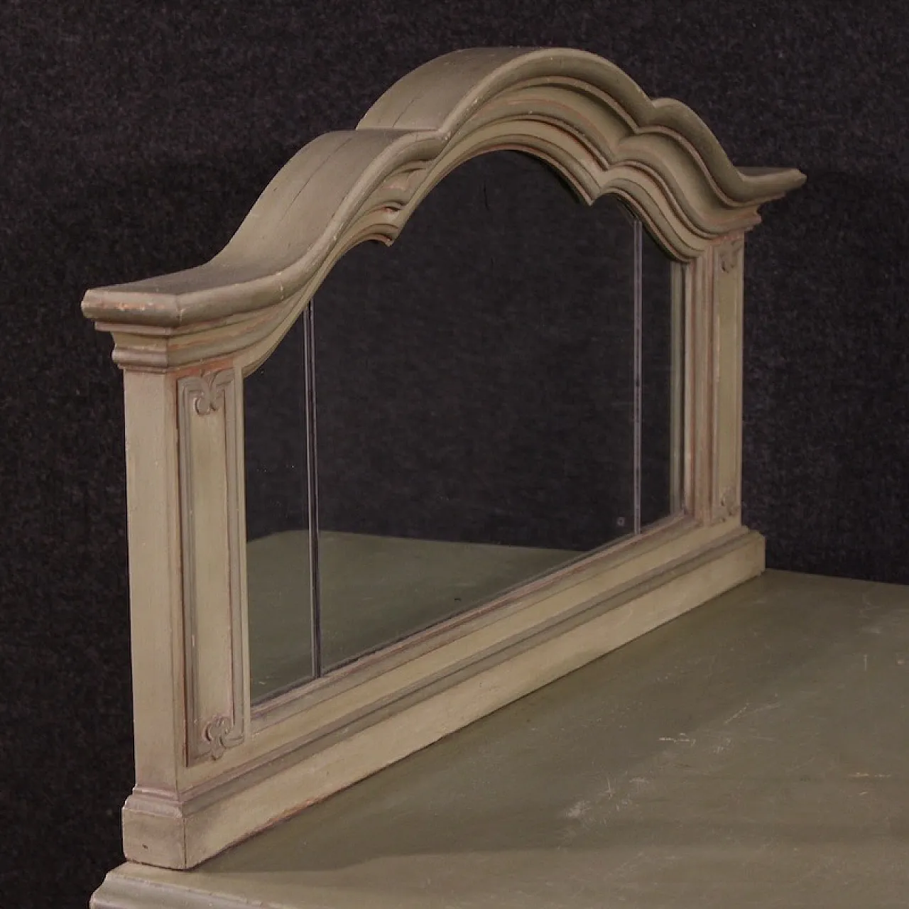 Italian lacquered sideboard with mirror from the 20th century 5
