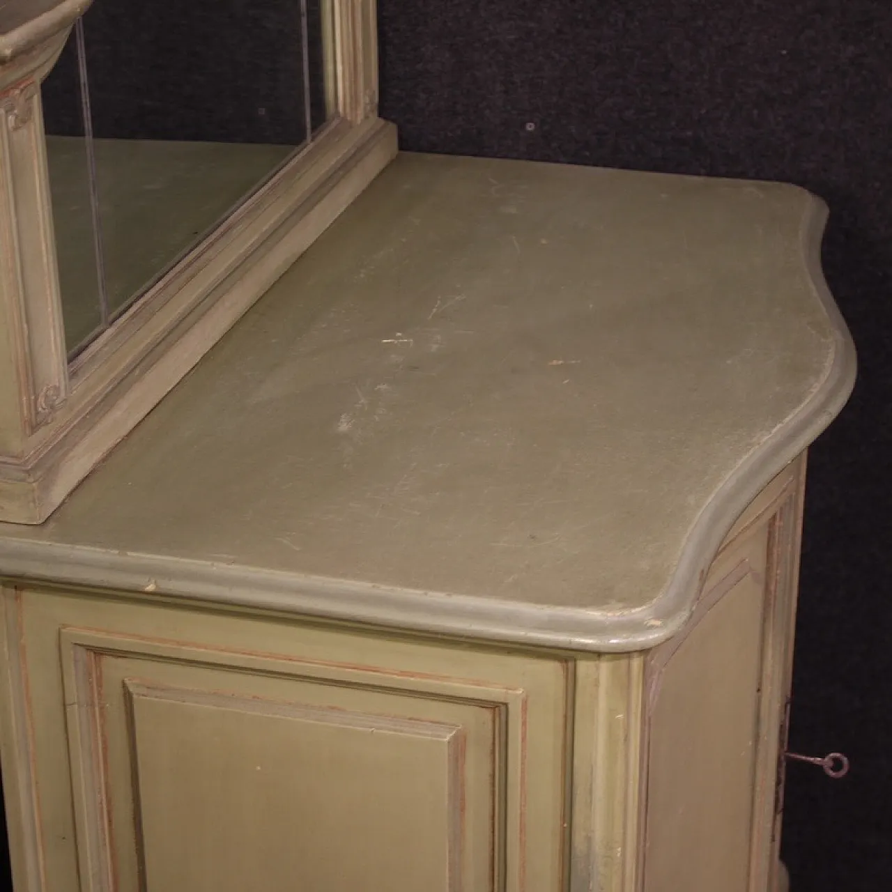 Italian lacquered sideboard with mirror from the 20th century 6
