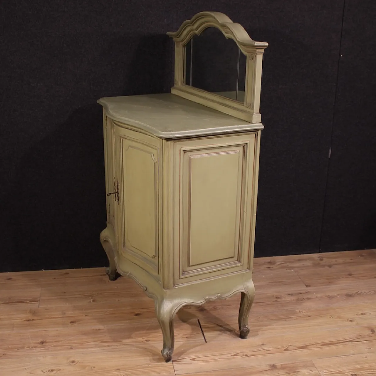 Italian lacquered sideboard with mirror from the 20th century 10