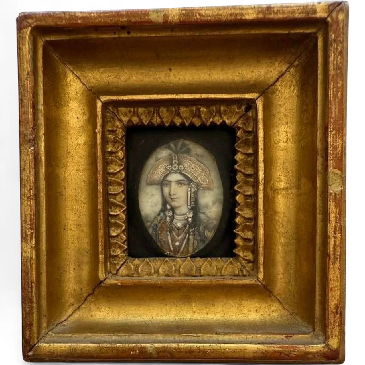 Mughal Lady Miniature on Ivory - Delhi School, 19th Century 8