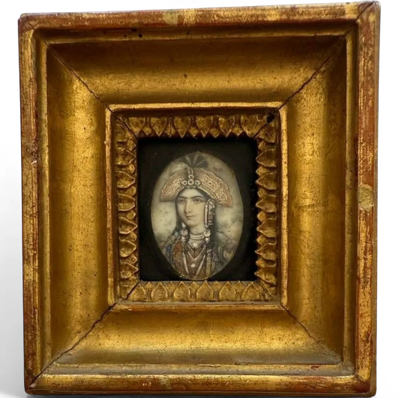 Mughal Lady Miniature on Ivory - Delhi School, 19th Century 9