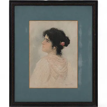 Portrait of a Young Beauty - Eugen Von Blaas, Early 20th Century