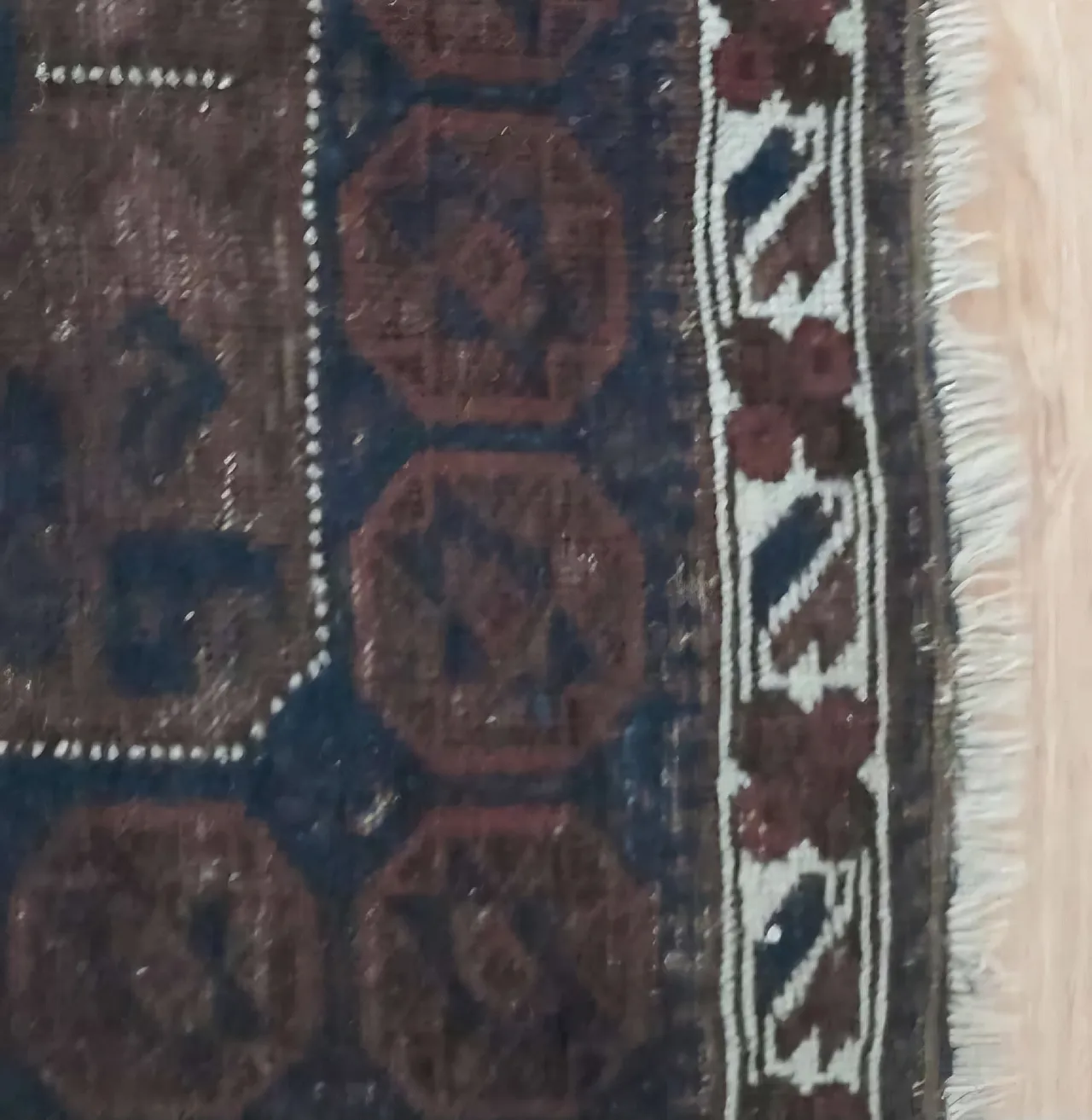 Antique Pakistani Hand-Knotted Tribal Rug, 19th Century 7