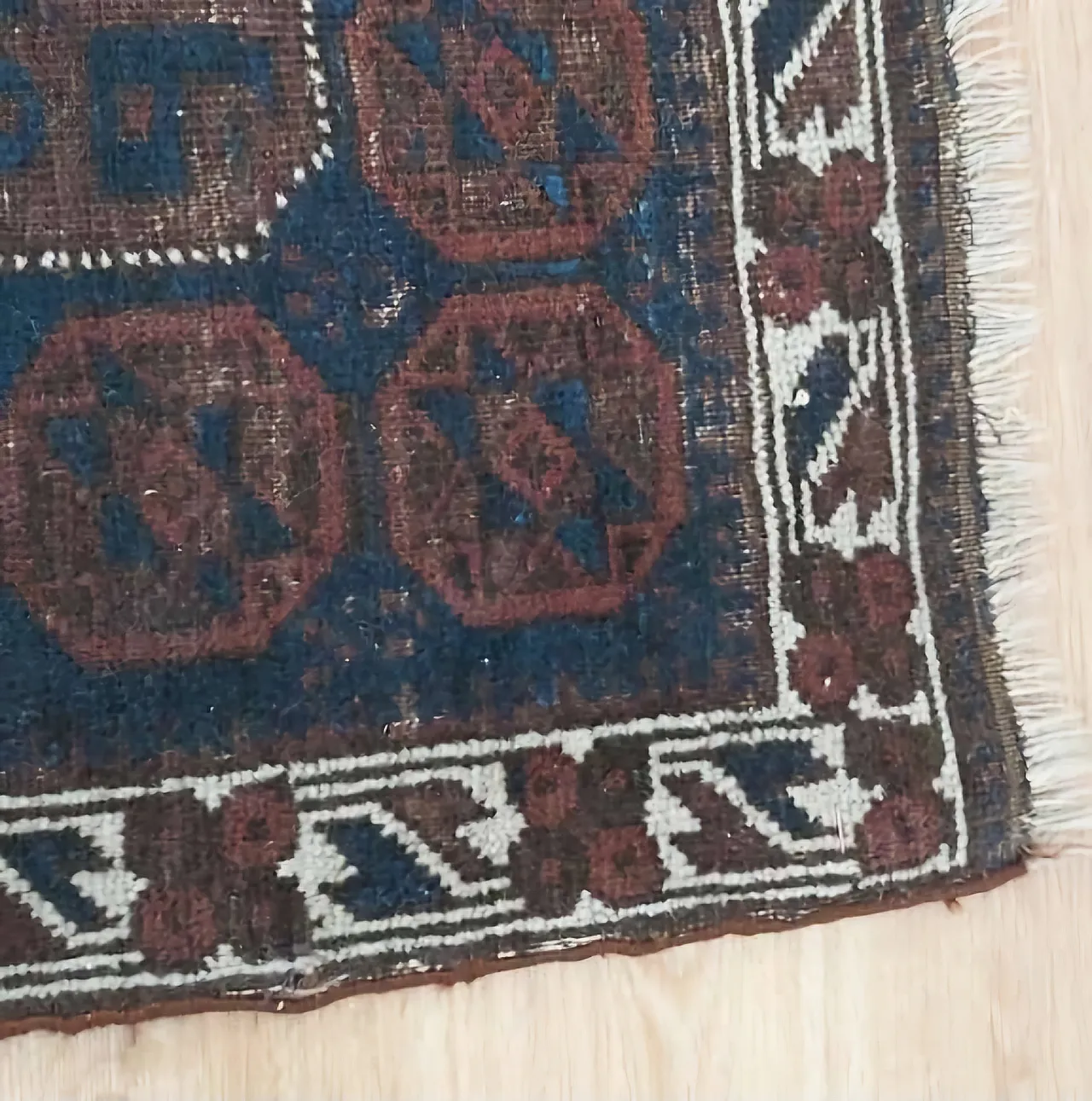 Antique Pakistani Hand-Knotted Tribal Rug, 19th Century 8