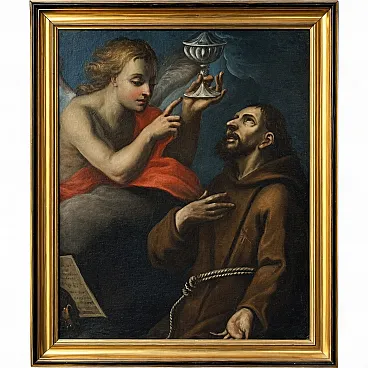 Vision of Saint Paschal Baylon - Venetian School, 17th Century
