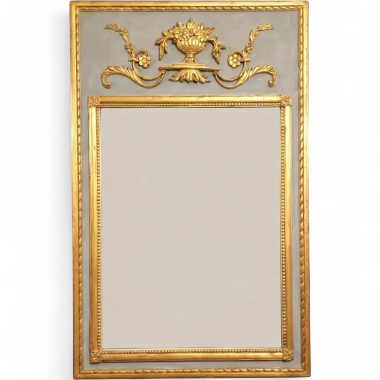 Specchio neoclassico francese in legno dorato - XIX secolo 7