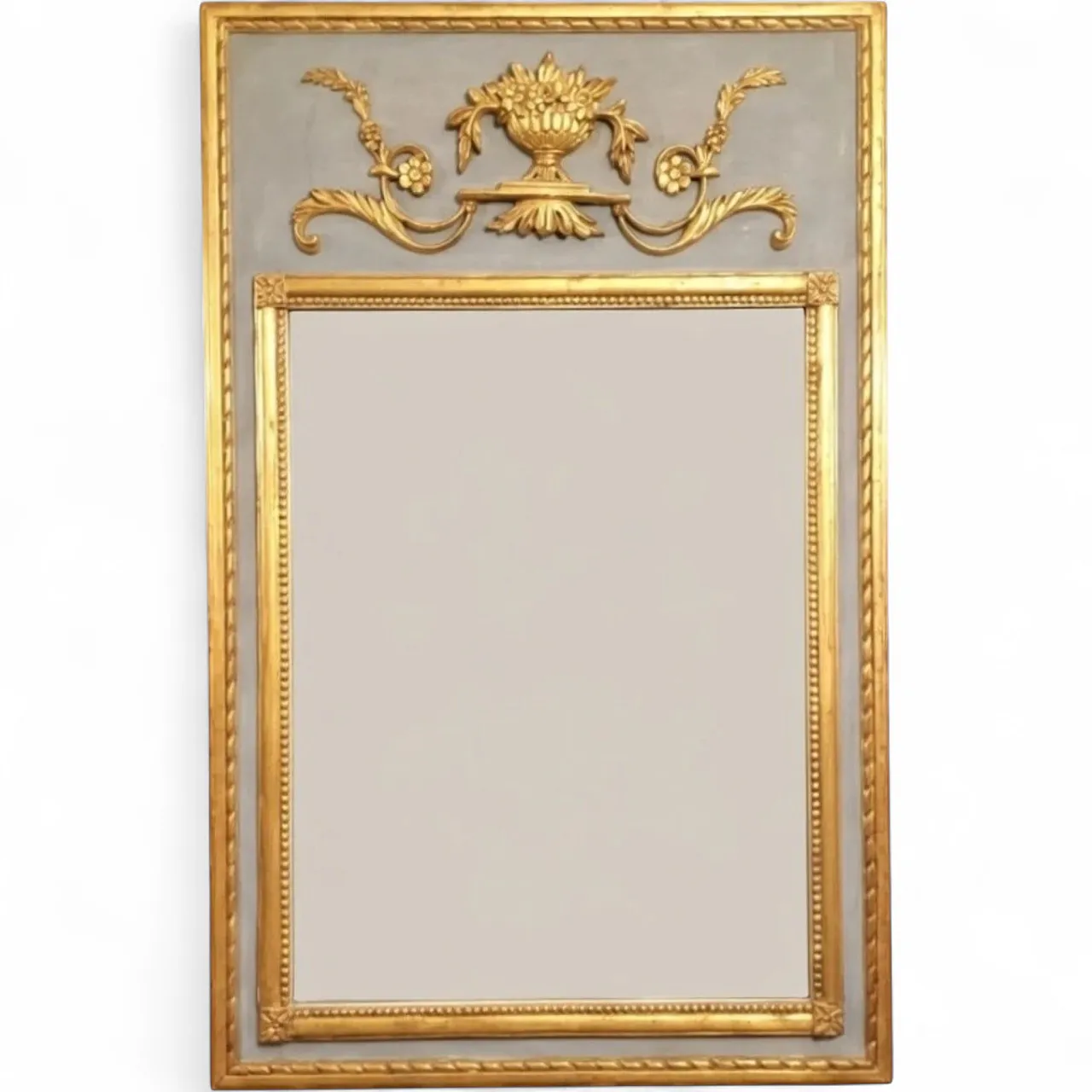 Specchio neoclassico francese in legno dorato - XIX secolo 8
