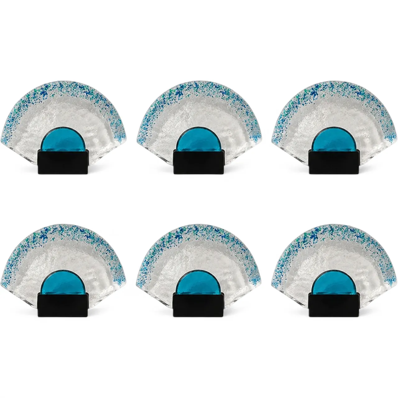 Set of Six Postmodern Murano Glass Wall Light, Late 20th Century 15