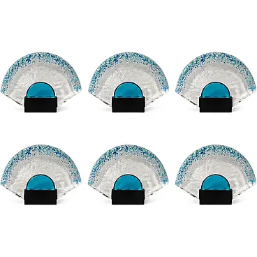 Set of Six Postmodern Murano Glass Wall Light, Late 20th Century