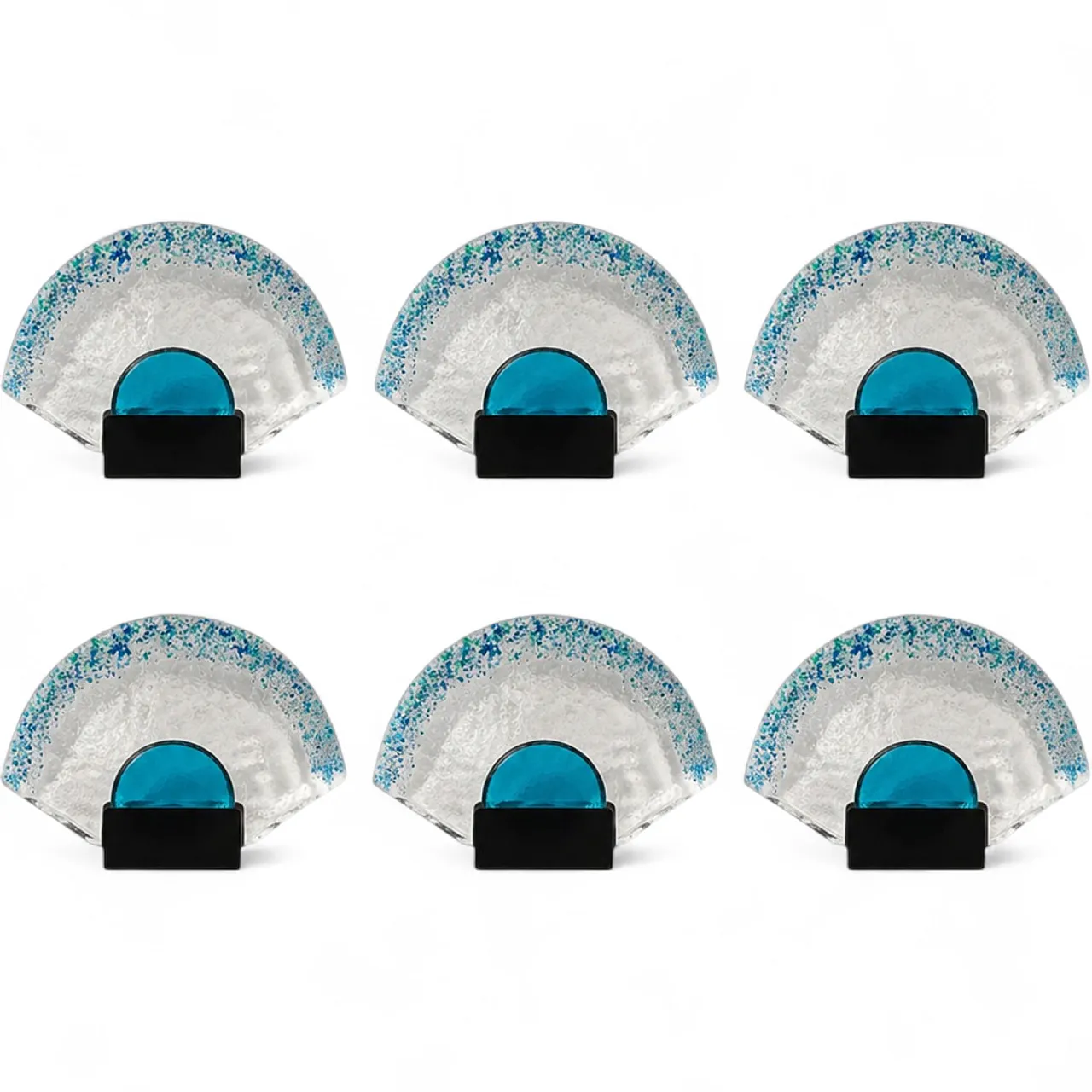 Set of Six Postmodern Murano Glass Wall Light, Late 20th Century 16
