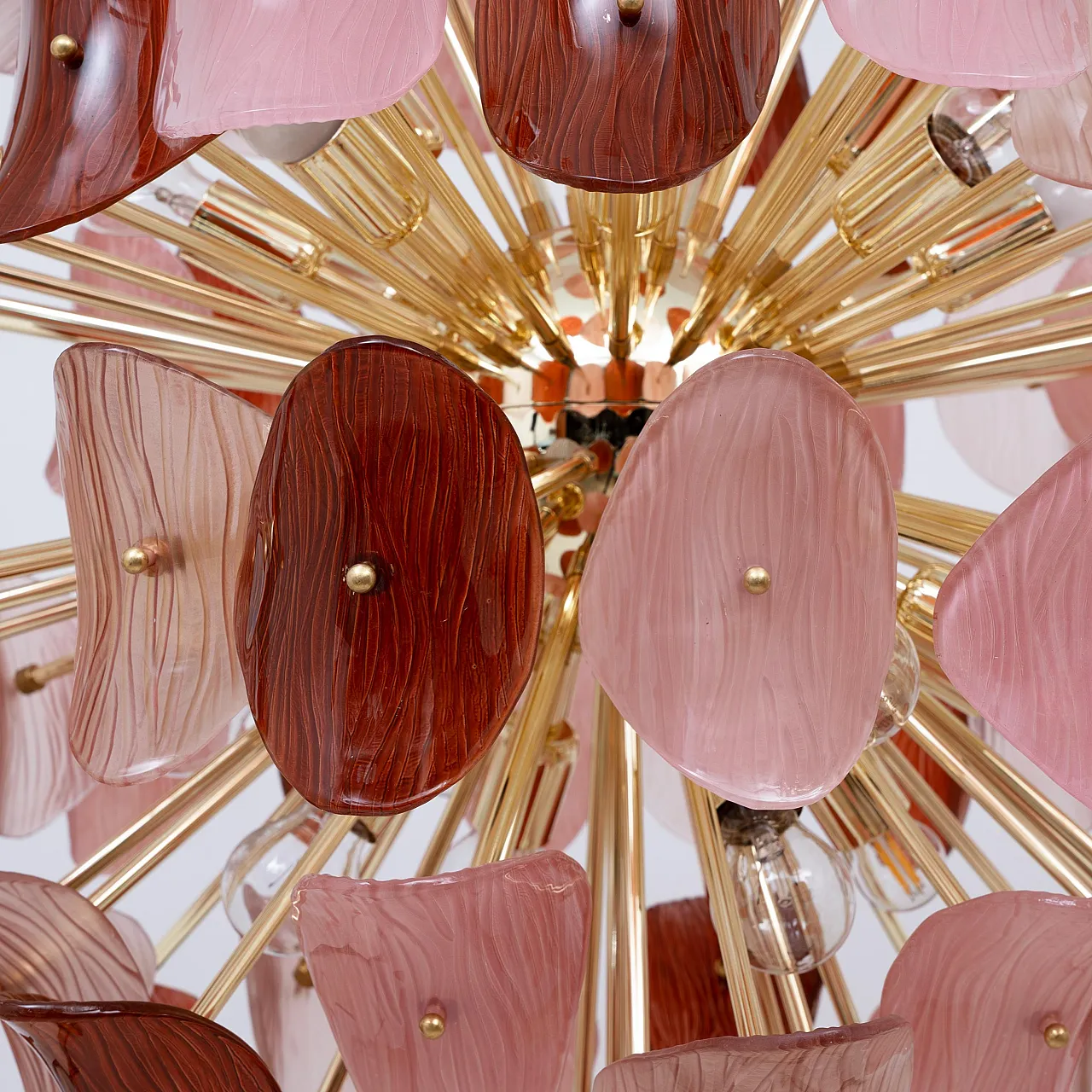 Lampadario Sputnik in vetro di Murano e ottone, '900 8
