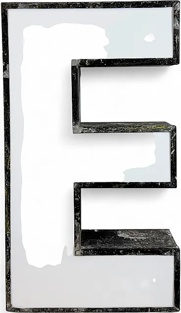 Large Vintage Illuminated Advertising Letter E , 1960s