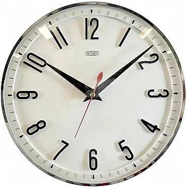 Vintage White Electric Wall Clock from Metamec, 1970s