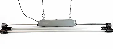 Industrial Silver Tube Light from Elektrosvit, 1970s