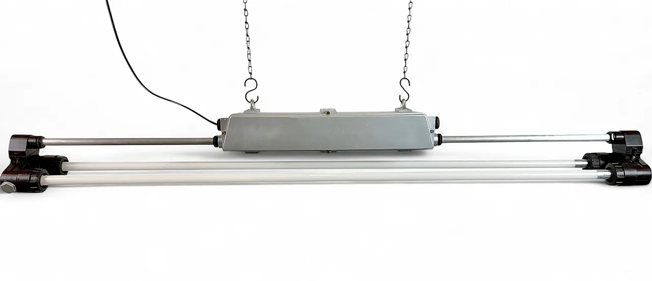 Industrial Silver Tube Light from Elektrosvit, 1970s 19