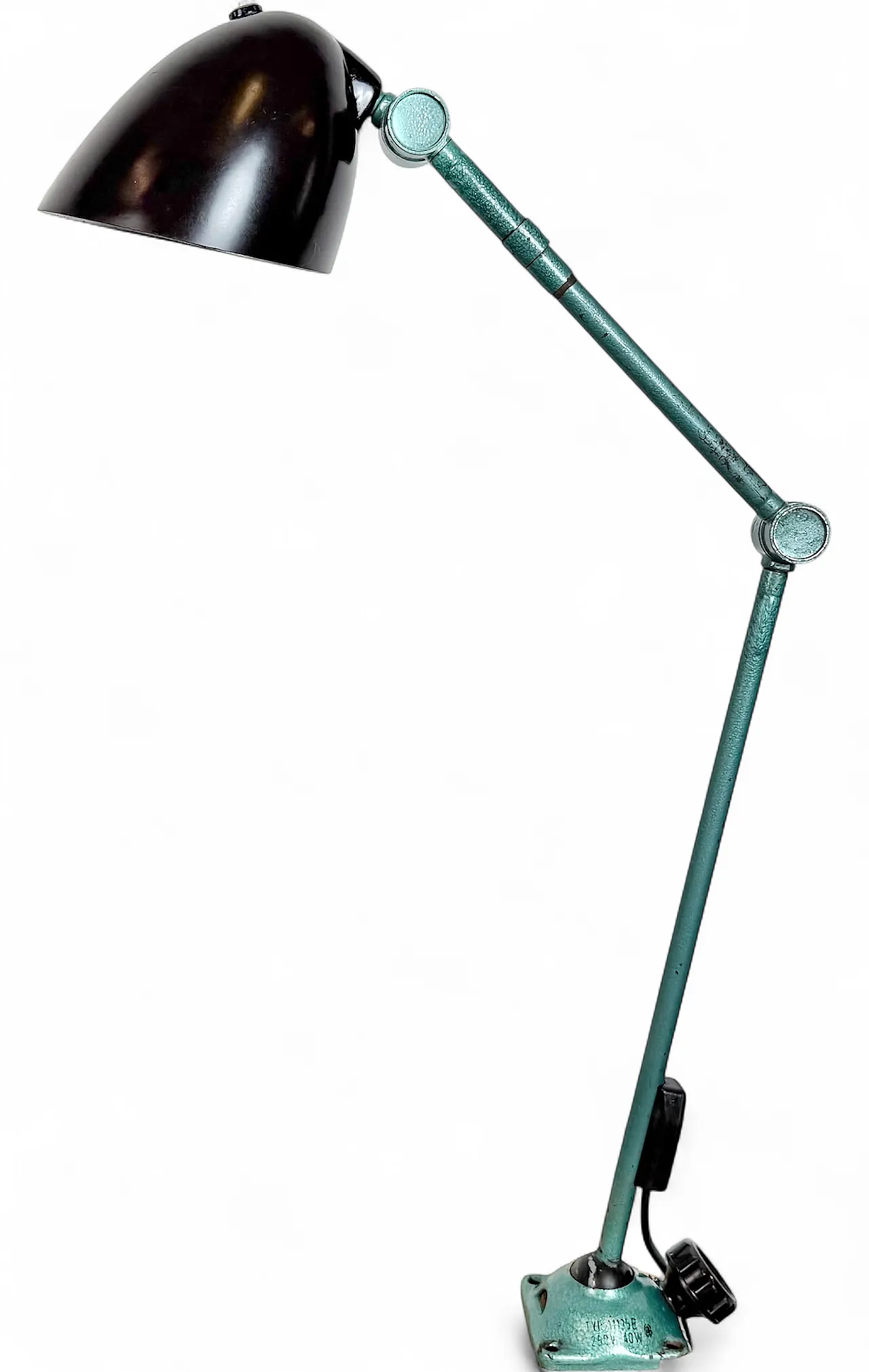Large Green Industrial Workshop Table Lamp, 1960s 18