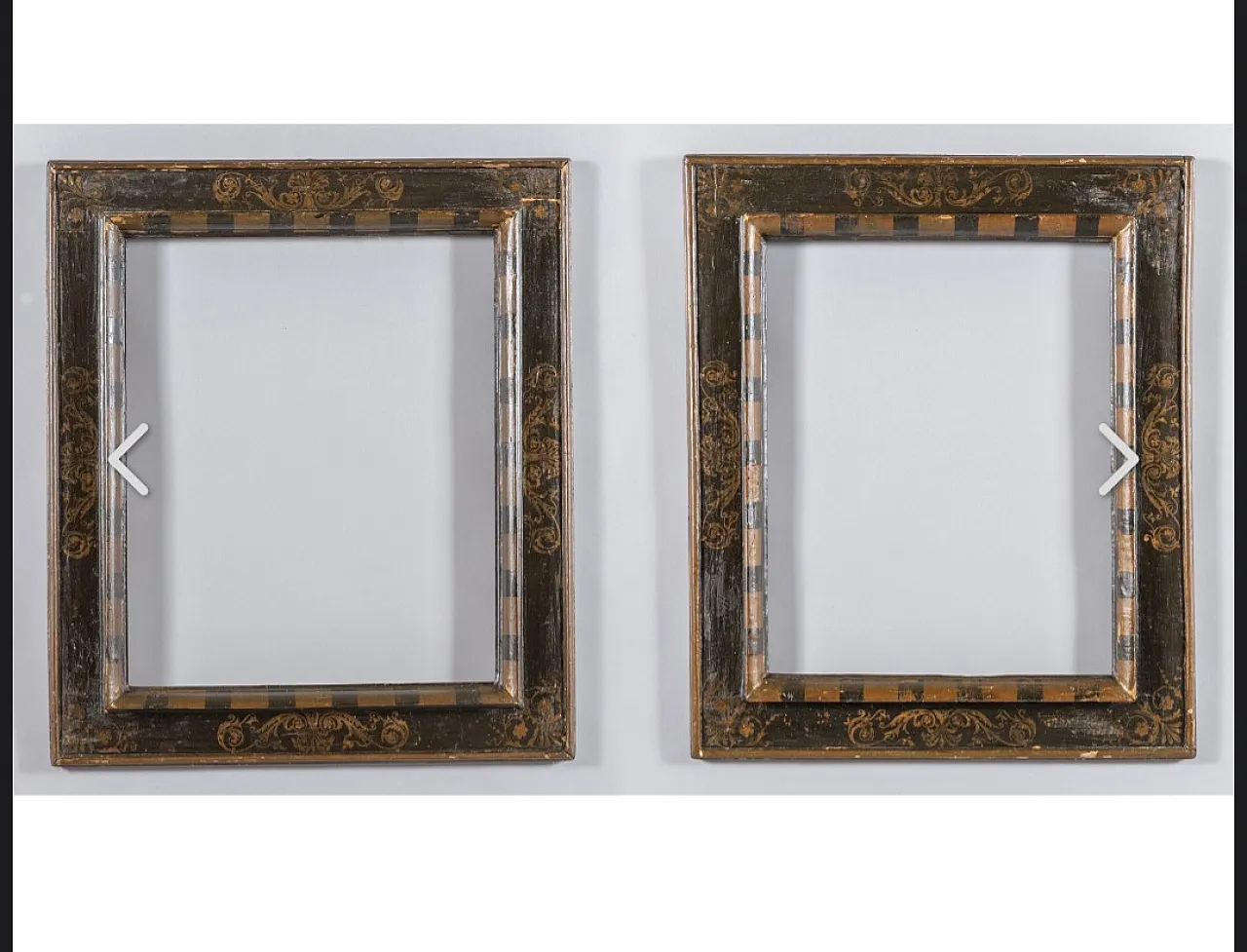 Pair of large antique lacquered frames, Siena, end 16th century 11