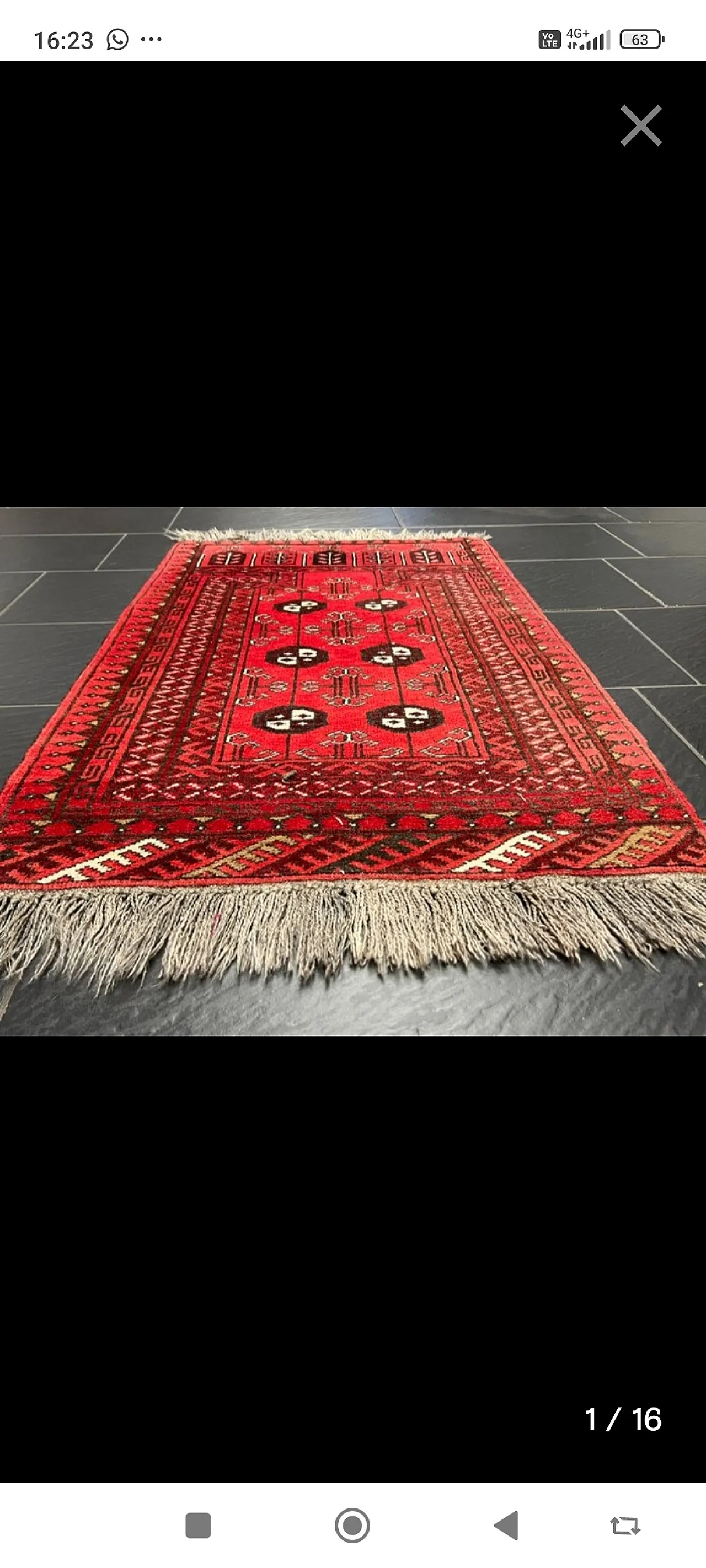 Fine hand-knotted Afgan Mauri oriental rug, early 20th century 2