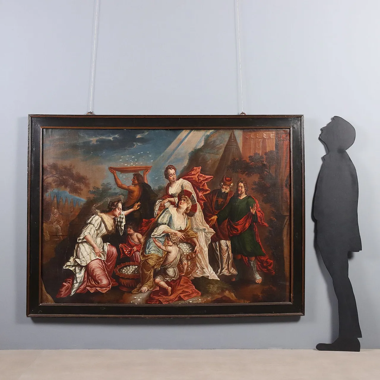 La Raccolta della Manna, olio su tela, tardo '600 2
