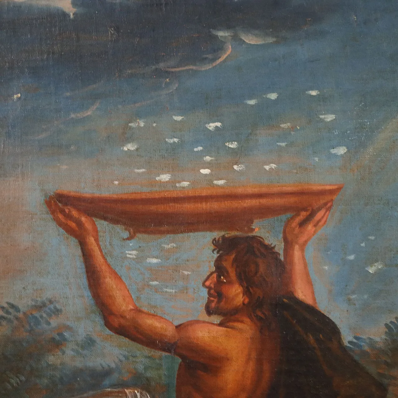 La Raccolta della Manna, olio su tela, tardo '600 4