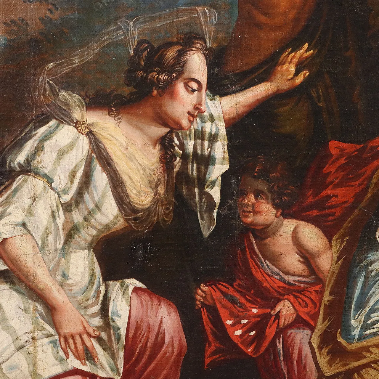 La Raccolta della Manna, olio su tela, tardo '600 5
