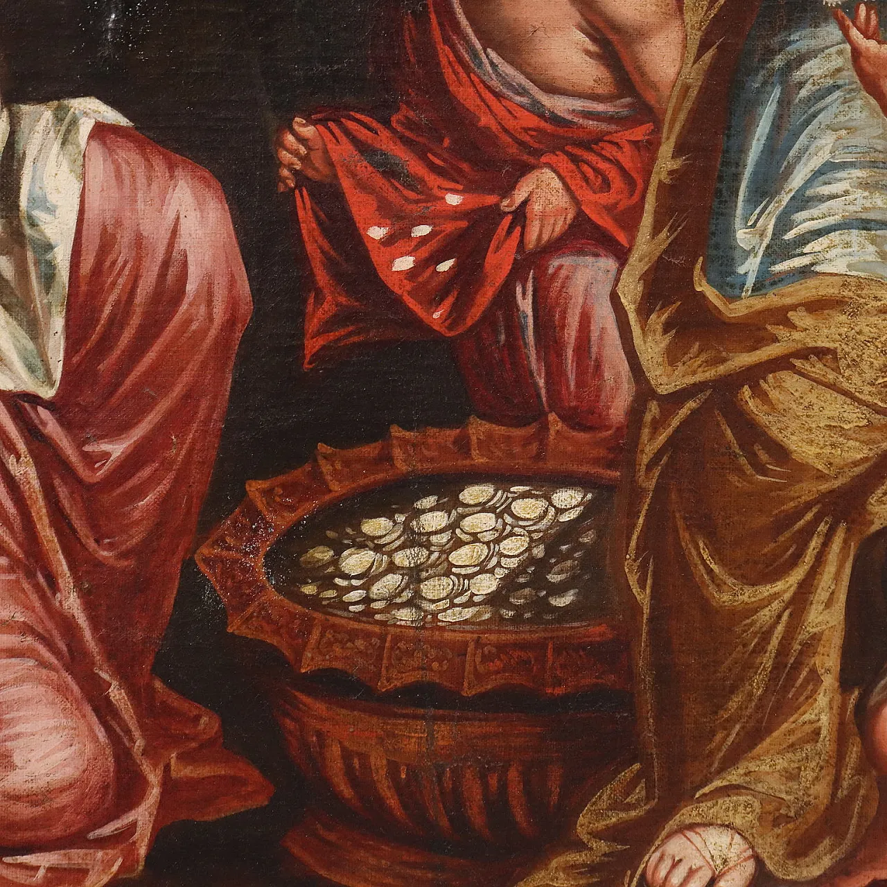 La Raccolta della Manna, olio su tela, tardo '600 6