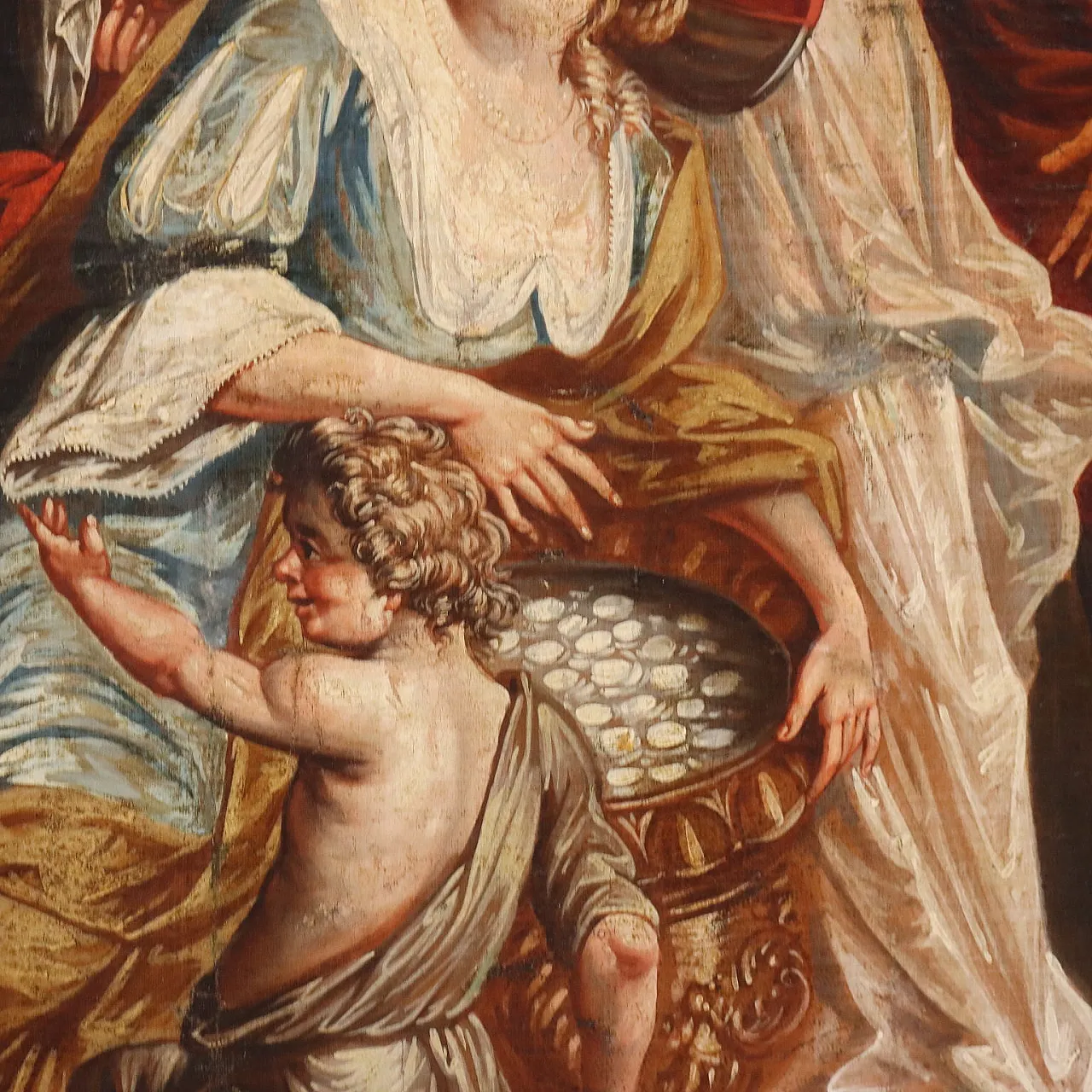La Raccolta della Manna, olio su tela, tardo '600 8