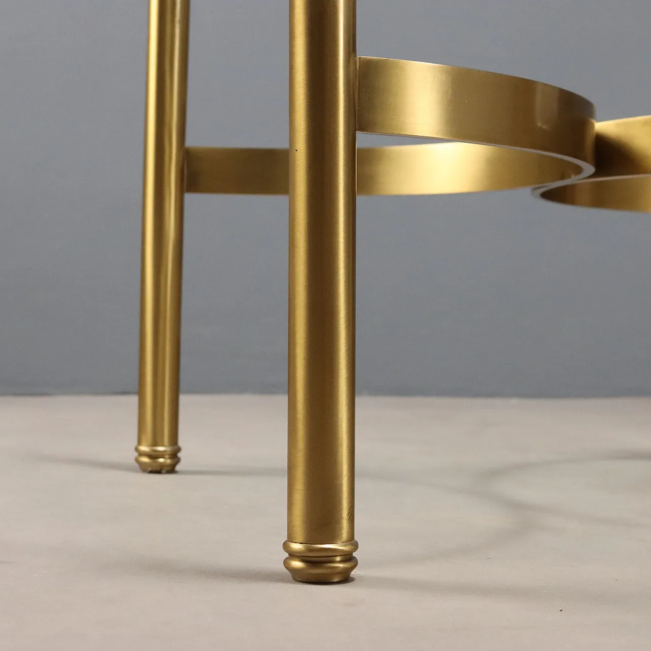 Coffee table in brass with glass top, 1970s 8