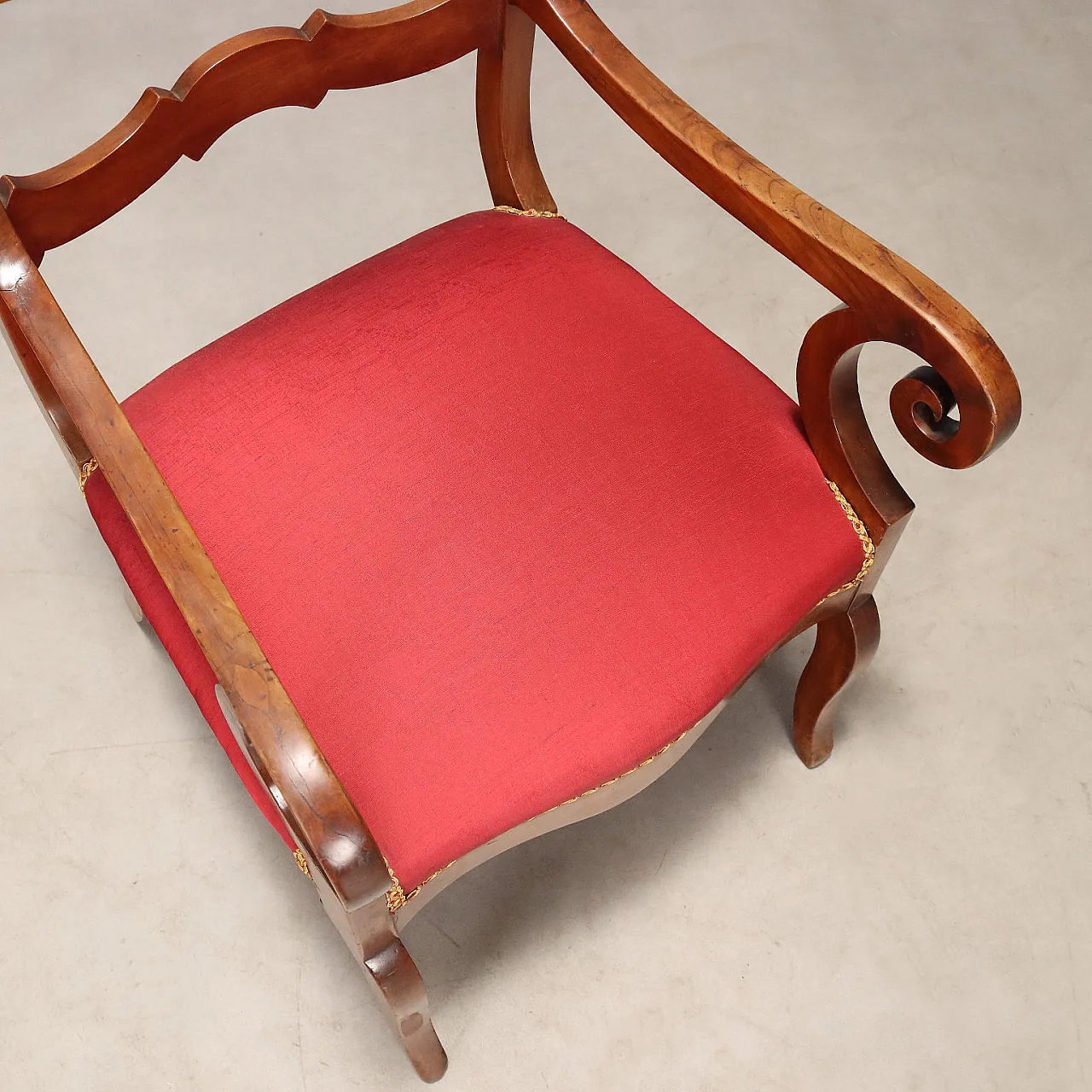 Restoration armchair in walnut, 19th century 7