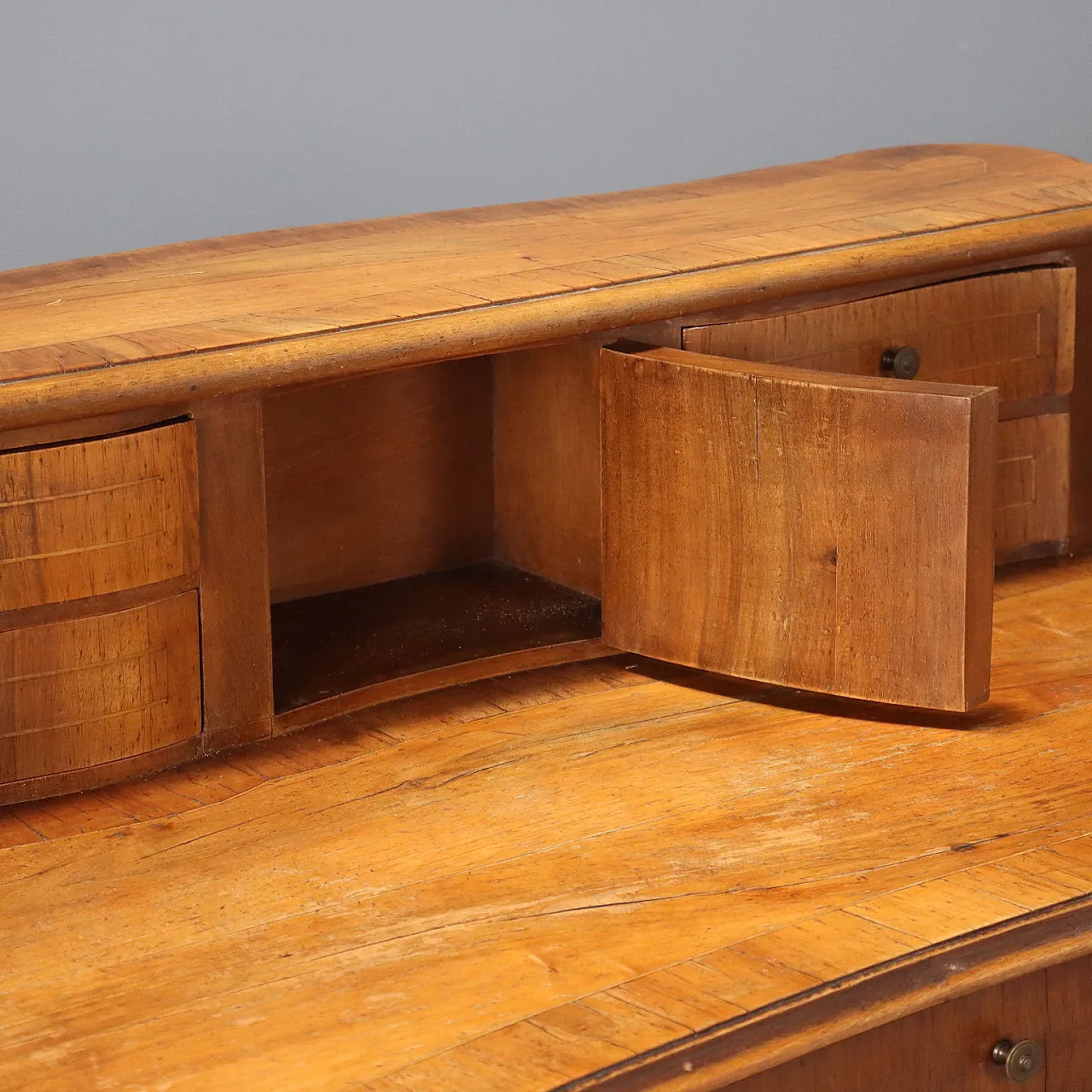 Baroque style writing desk in walnut, 20th century 5