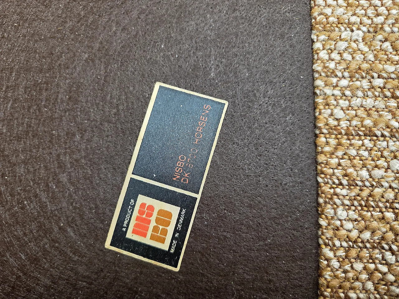 Anni '80, divano danese a 2 posti di Nisbo Horsens, lana per mobili. 9
