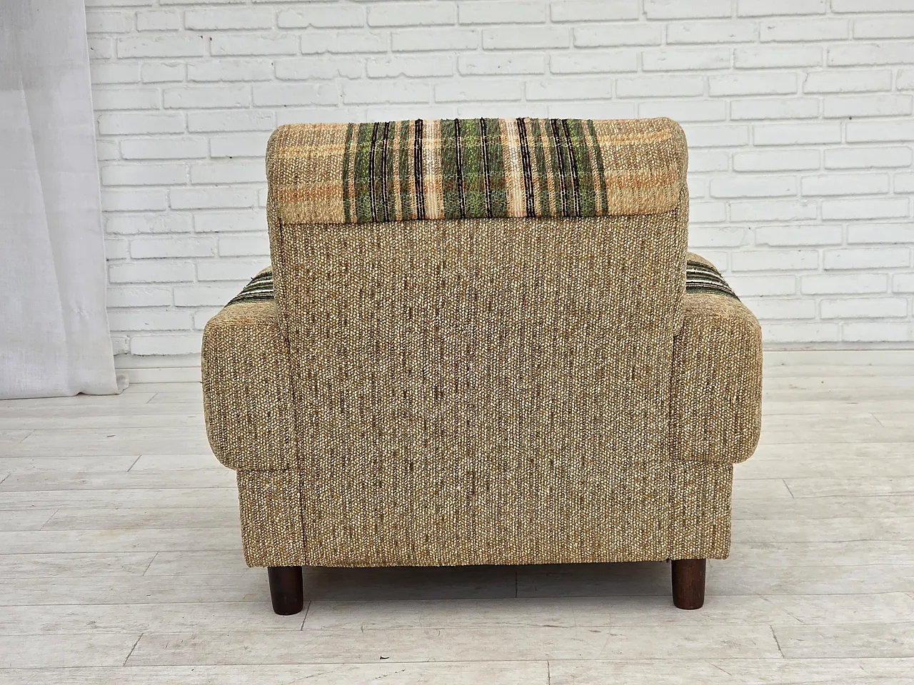 1980s, Danish club chair by Nisbo Horsens, furniture wool. 12