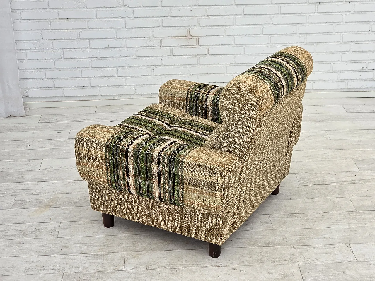 1980s, Danish club chair by Nisbo Horsens, furniture wool. 13