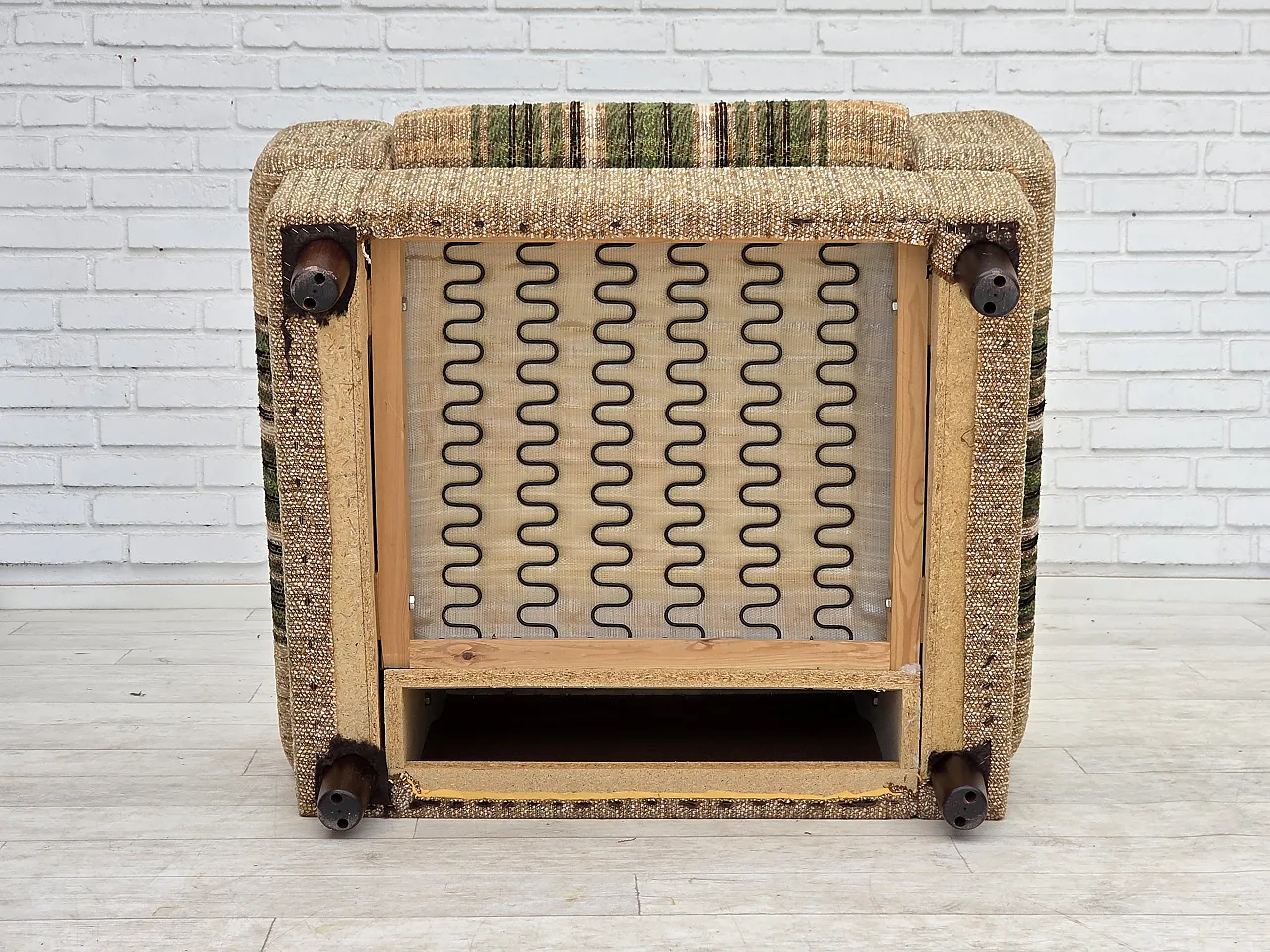 1980s, Danish club chair by Nisbo Horsens, furniture wool. 15
